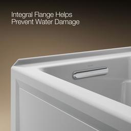 Archer 66'' x 32'' alcove bath with Bask heated surface, left drain - image 9