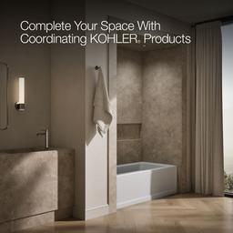 Archer 66'' x 32'' alcove bath with Bask heated surface, left drain - image 6