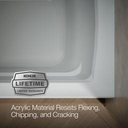 Archer 66'' x 32'' alcove bath with Bask heated surface, left drain - image 10