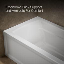 Archer 66'' x 32'' alcove bath, right drain - image 8