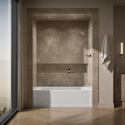 Archer 66'' x 32'' alcove bath, right drain - image 4