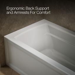 Archer 66'' x 32'' alcove bath, right drain - image 8