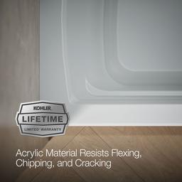 Archer 66'' x 32'' alcove bath, right drain - image 10