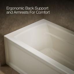 Archer 66'' x 32'' alcove bath, right drain - image 8