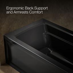 Archer 66'' x 32'' alcove bath with Bask heated surface, right drain - image 8