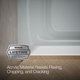 Archer 66'' x 32'' alcove bath with Bask heated surface, right drain - image 10