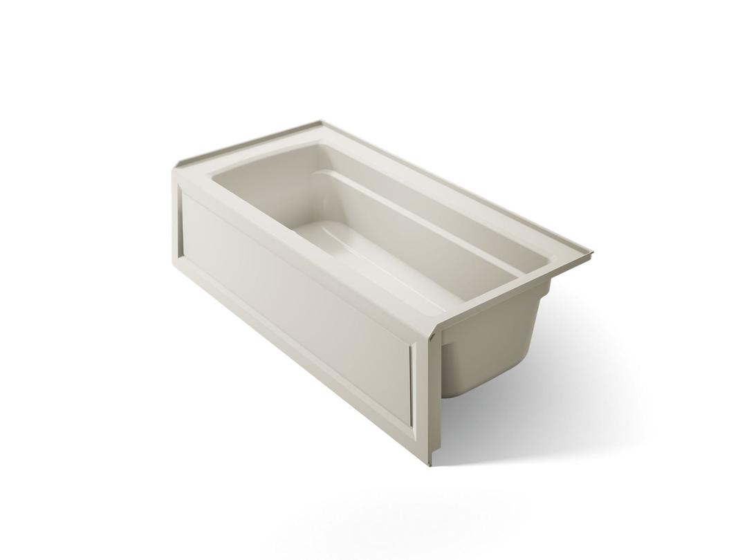 Archer 66'' x 32'' alcove bath with Bask heated surface, right drain by Kohler