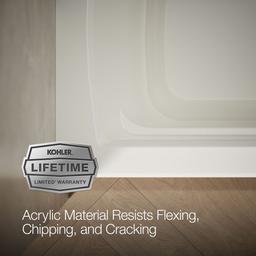 Archer 66'' x 32'' alcove bath with Bask heated surface, right drain - image 10