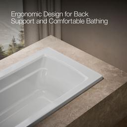 Archer 66'' x 32'' drop-in bath with Bask heated surface - image 7