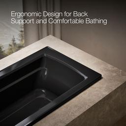 Archer 66'' x 32'' drop-in bath with Bask heated surface - image 7