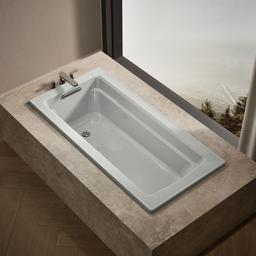 Archer 66'' x 32'' drop-in bath with Bask heated surface - image 2