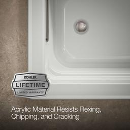 Archer 66'' x 32'' drop-in bath with Bask heated surface - image 9