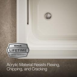 Archer 66'' x 32'' drop-in bath with Bask heated surface - image 9