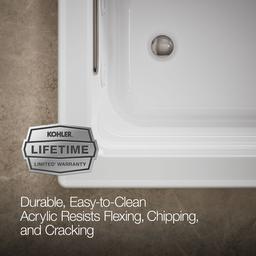 Archer 66'' x 32'' drop-in heated whirlpool bath - image 7