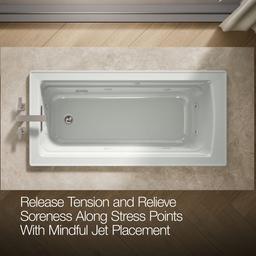 Archer 66'' x 32'' drop-in heated whirlpool bath - image 6
