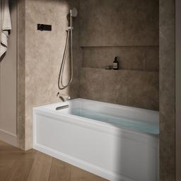 Archer 66'' x 32'' alcove Heated BubbleMassageE air bath, left drain - image 2