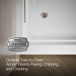 Archer 66'' x 32'' alcove Heated BubbleMassageE air bath, left drain - image 8