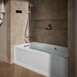 Archer 66'' x 32'' alcove Heated BubbleMassageE air bath with Bask heated surface, left drain - image 2