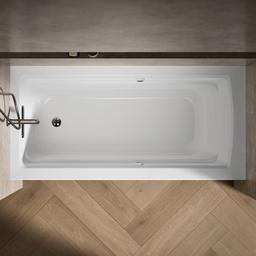 Archer 66'' x 32'' alcove Heated BubbleMassageE air bath with Bask heated surface, left drain - image 6