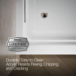 Archer 66'' x 32'' alcove Heated BubbleMassageE air bath with Bask heated surface, left drain - image 9