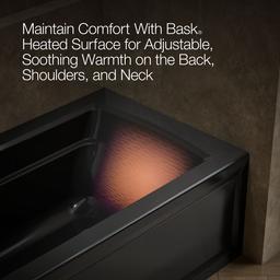 Archer 66'' x 32'' alcove Heated BubbleMassageE air bath with Bask heated surface, left drain - image 7