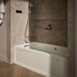 Archer 66'' x 32'' alcove Heated BubbleMassageE air bath with Bask heated surface, left drain - image 2