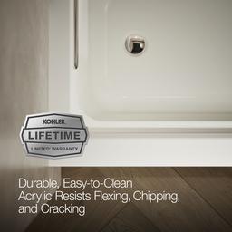 Archer 66'' x 32'' alcove Heated BubbleMassageE air bath with Bask heated surface, left drain - image 9