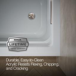 Archer 66'' x 32'' alcove Heated BubbleMassageE air bath, right drain - image 8