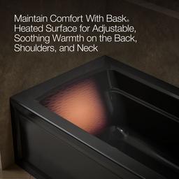 Archer 66'' x 32'' alcove Heated BubbleMassageE air bath with Bask heated surface, right drain - image 8