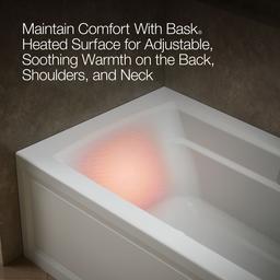 Archer 66'' x 32'' alcove Heated BubbleMassageE air bath with Bask heated surface, right drain - image 8