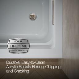 Archer 66'' x 32'' alcove Heated BubbleMassageE air bath with Bask heated surface, right drain - image 9