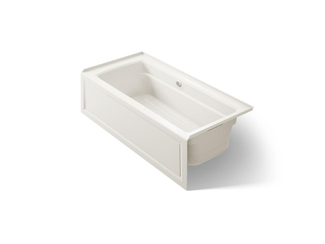 Archer 66'' x 32'' alcove Heated BubbleMassageE air bath with Bask heated surface, right drain by Kohler