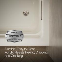 Archer 66'' x 32'' alcove Heated BubbleMassageE air bath with Bask heated surface, right drain - image 9