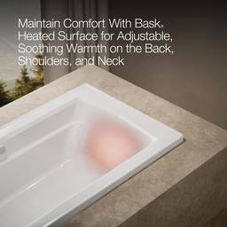 Archer 66'' x 32'' drop-in Heated BubbleMassageE air bath with Bask heated surface - image 8