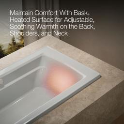 Archer 66'' x 32'' drop-in Heated BubbleMassageE air bath with Bask heated surface - image 8