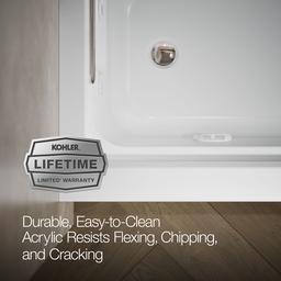 Archer 66'' x 32'' alcove heated whirlpool, left hand - image 7