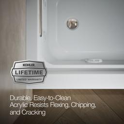 Archer 66'' x 32'' alcove heated whirlpool, left hand - image 7