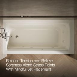 Archer 66'' x 32'' integral apron whirlpool with integral flange and left-hand drain - image 6