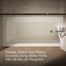 Archer 66'' x 32'' alcove heated whirlpool, right drain - image 6