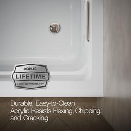 Archer 66'' x 32'' alcove whirlpool bath with Bask heated surface, right drain - image 8