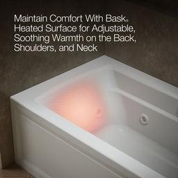 Archer 66'' x 32'' alcove whirlpool bath with Bask heated surface, right drain - image 7