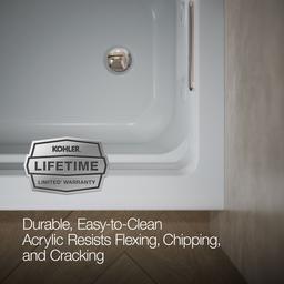 Archer 66'' x 32'' alcove whirlpool bath with Bask heated surface, right drain - image 8