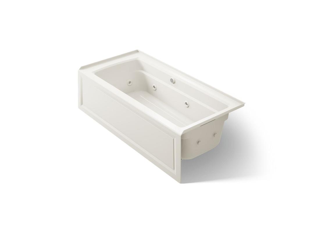 Archer 66'' x 32'' alcove whirlpool bath with Bask heated surface, right drain by Kohler