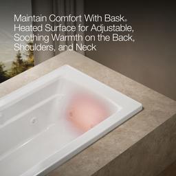 Archer 66'' x 32'' drop-in whirlpool bath with Bask heated surface - image 7