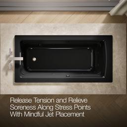 Archer 66'' x 32'' drop-in whirlpool bath with Bask heated surface - image 6