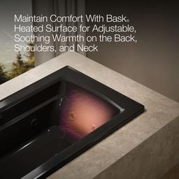 Archer 66'' x 32'' drop-in whirlpool bath with Bask heated surface - image 7