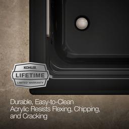 Archer 66'' x 32'' drop-in whirlpool bath with Bask heated surface - image 8