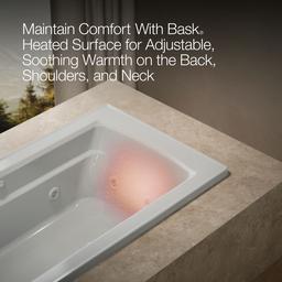 Archer 66'' x 32'' drop-in whirlpool bath with Bask heated surface - image 7