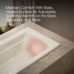 Archer 66'' x 32'' drop-in whirlpool bath with Bask heated surface - image 7
