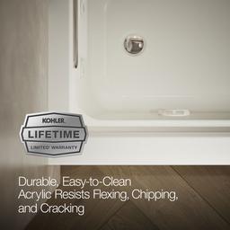 Archer 66'' x 32'' alcove Heated BubbleMassageE air bath and whirlpool, left drain - image 8